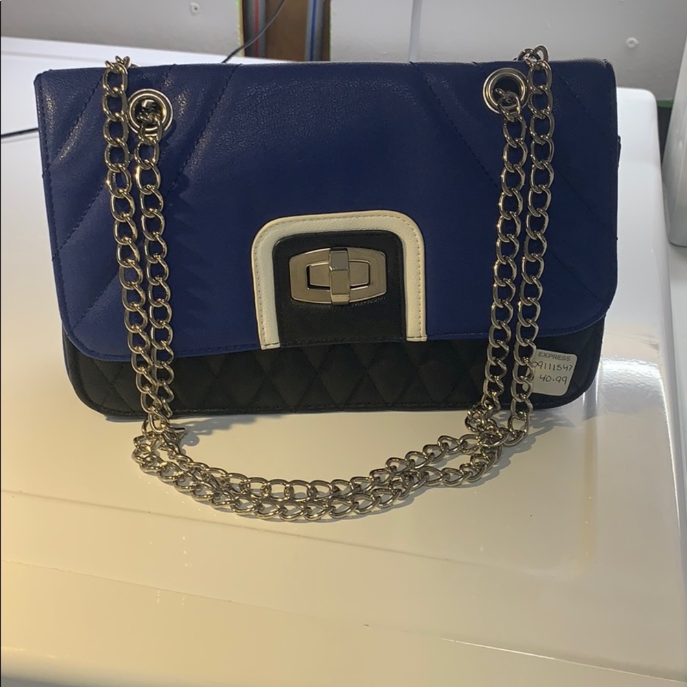 Black and blue express purse
